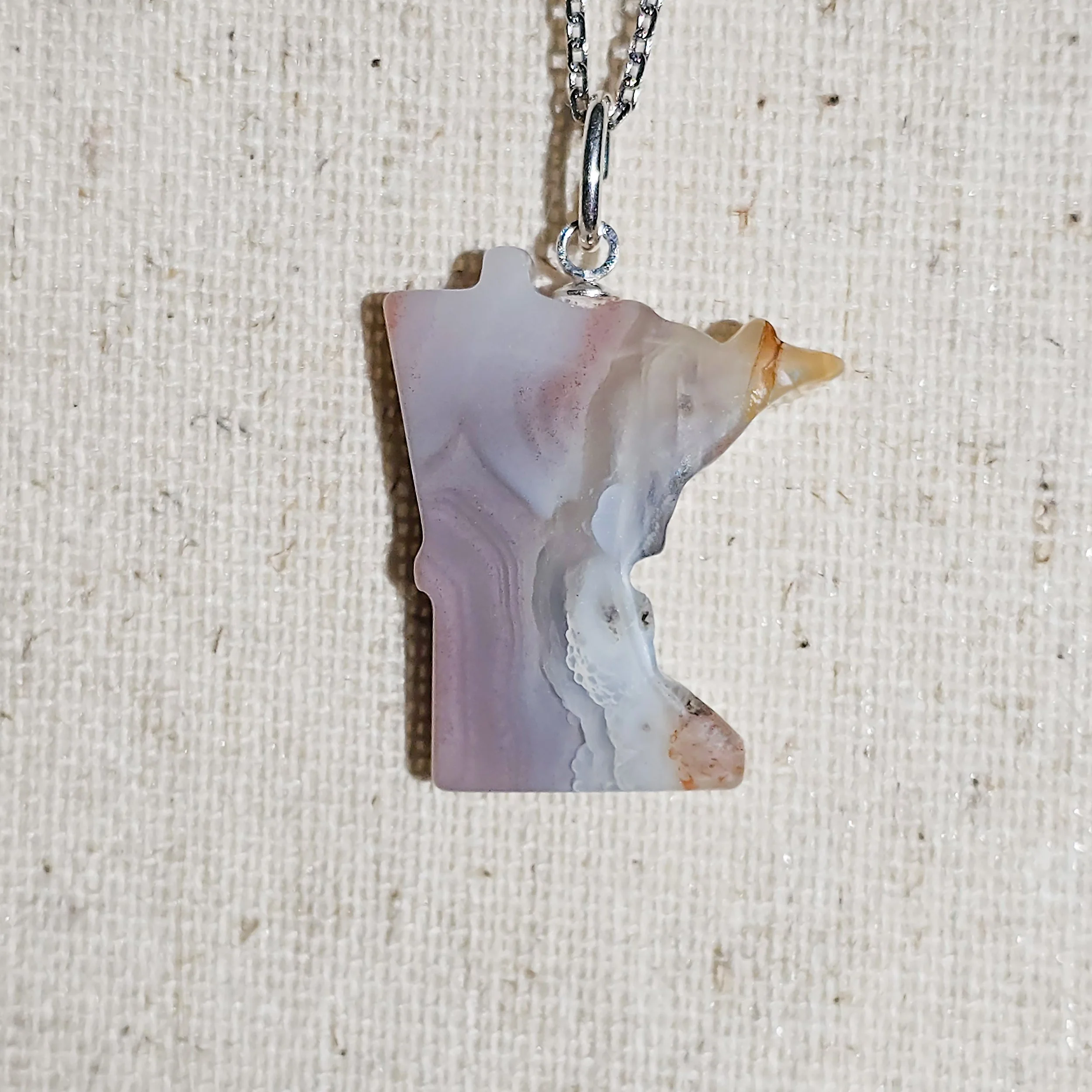 Morning Mist Minnesota Agate Necklace