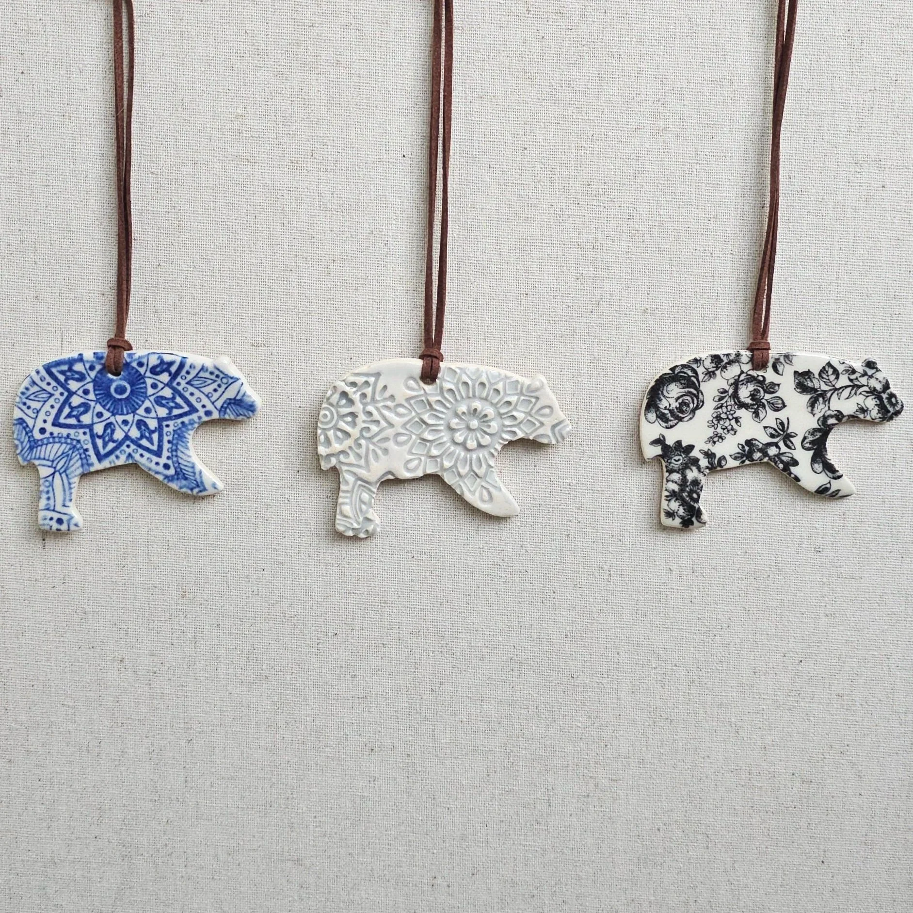 Polar Bear Ceramic Ornaments