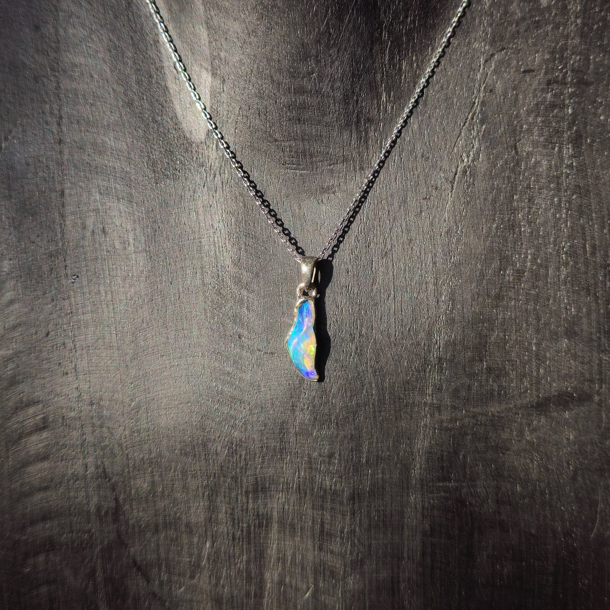 Sterling Silver Opal Necklace - Moonbeam