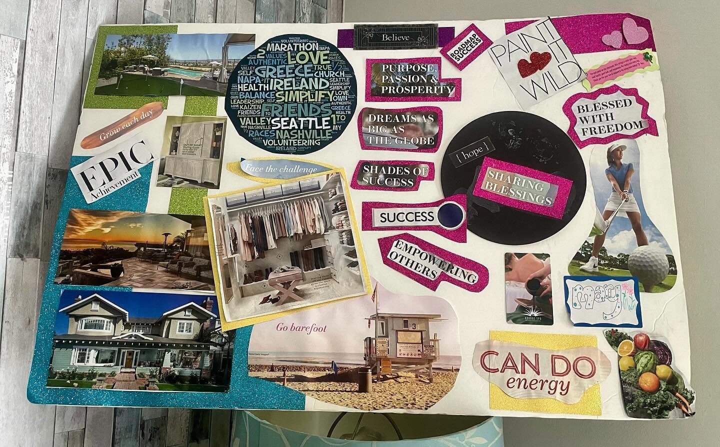 This was the last vision board I made. Its probably 8 -9 years old.  We planned around trip to Ireland and Scotland set to leave on April 1, 2020. We all know how that played out😳 @billsoroka  Seattle is on here still haven&rsquo;t been 😉we bought 