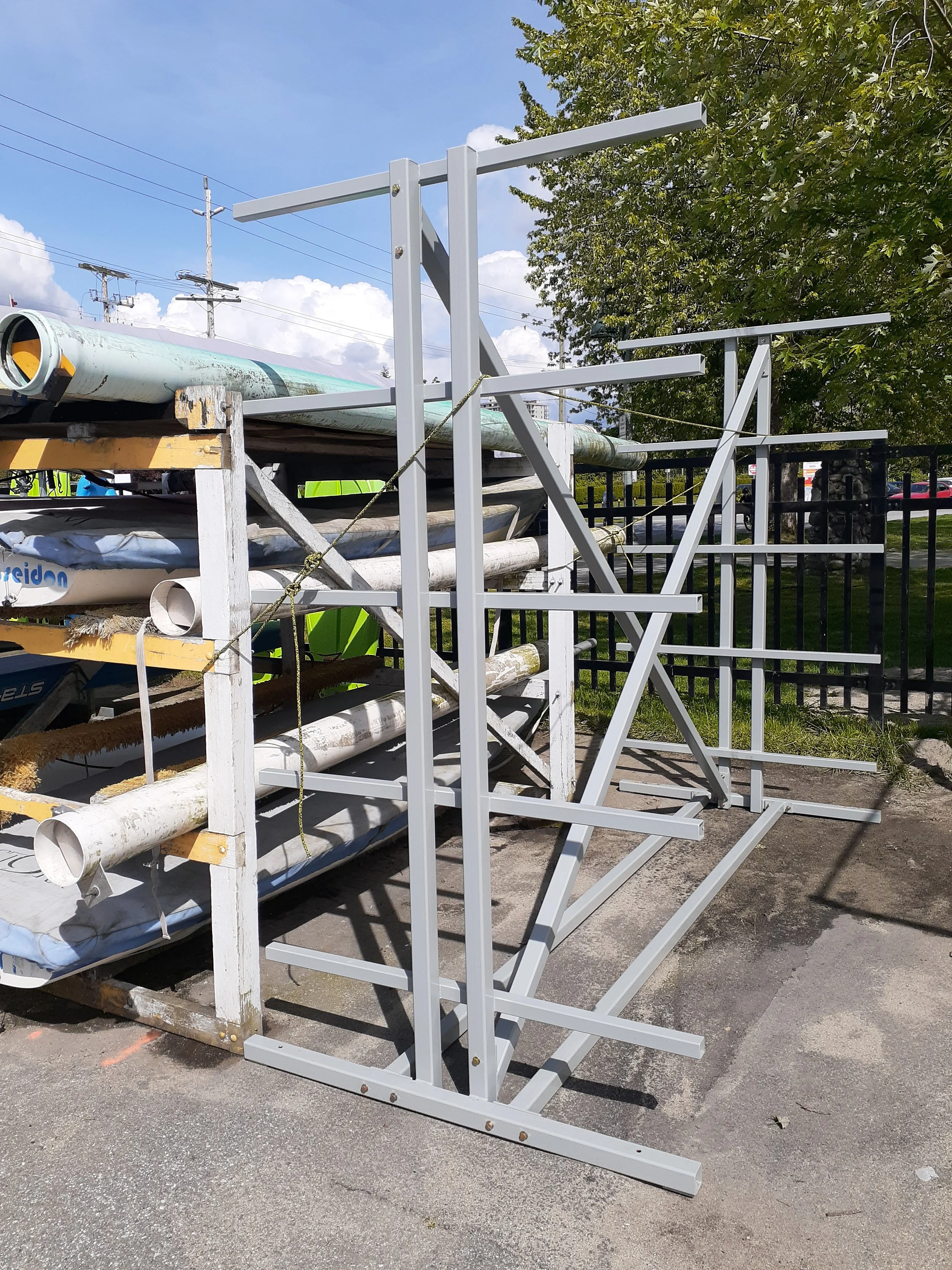 New SUP and Kayak racks arrive. — Hollyburn Sailing Club