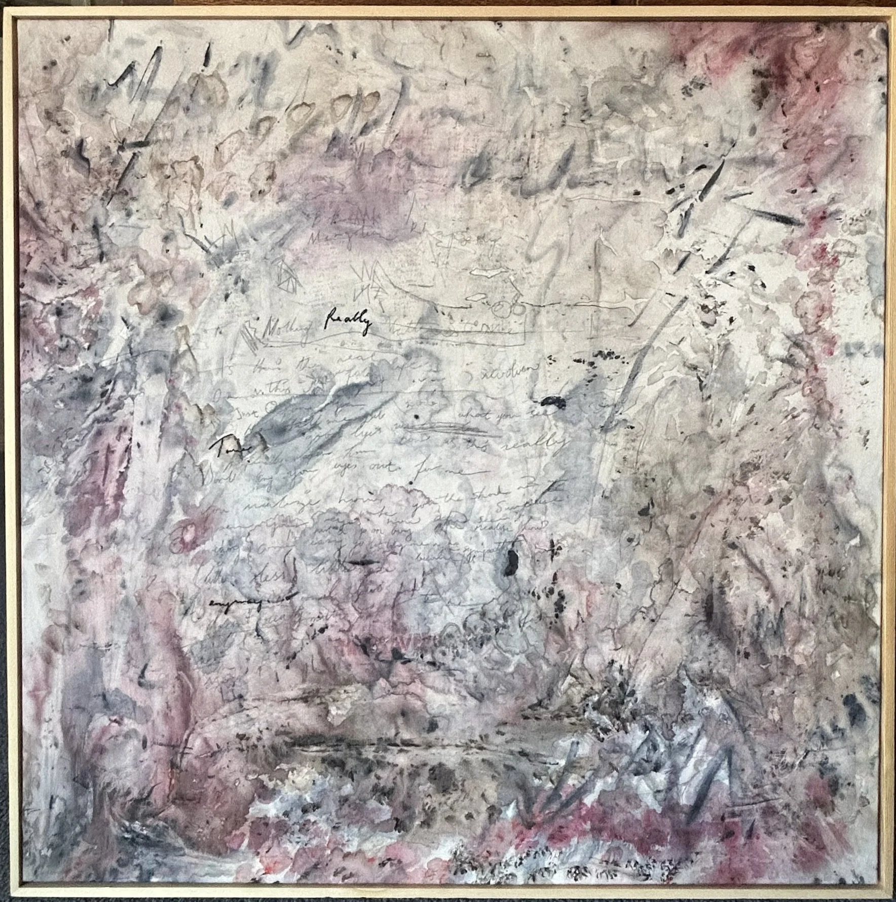 Nadine Reynolds
“Really Time anyway”
76.2cm x 76.2cm
Mixed media on silk, on canvas
$800

“Bohemian Rhapsody” the most downloaded single on Spotify, a billion views on utube, named best British single only two years after its release, - a song so fam