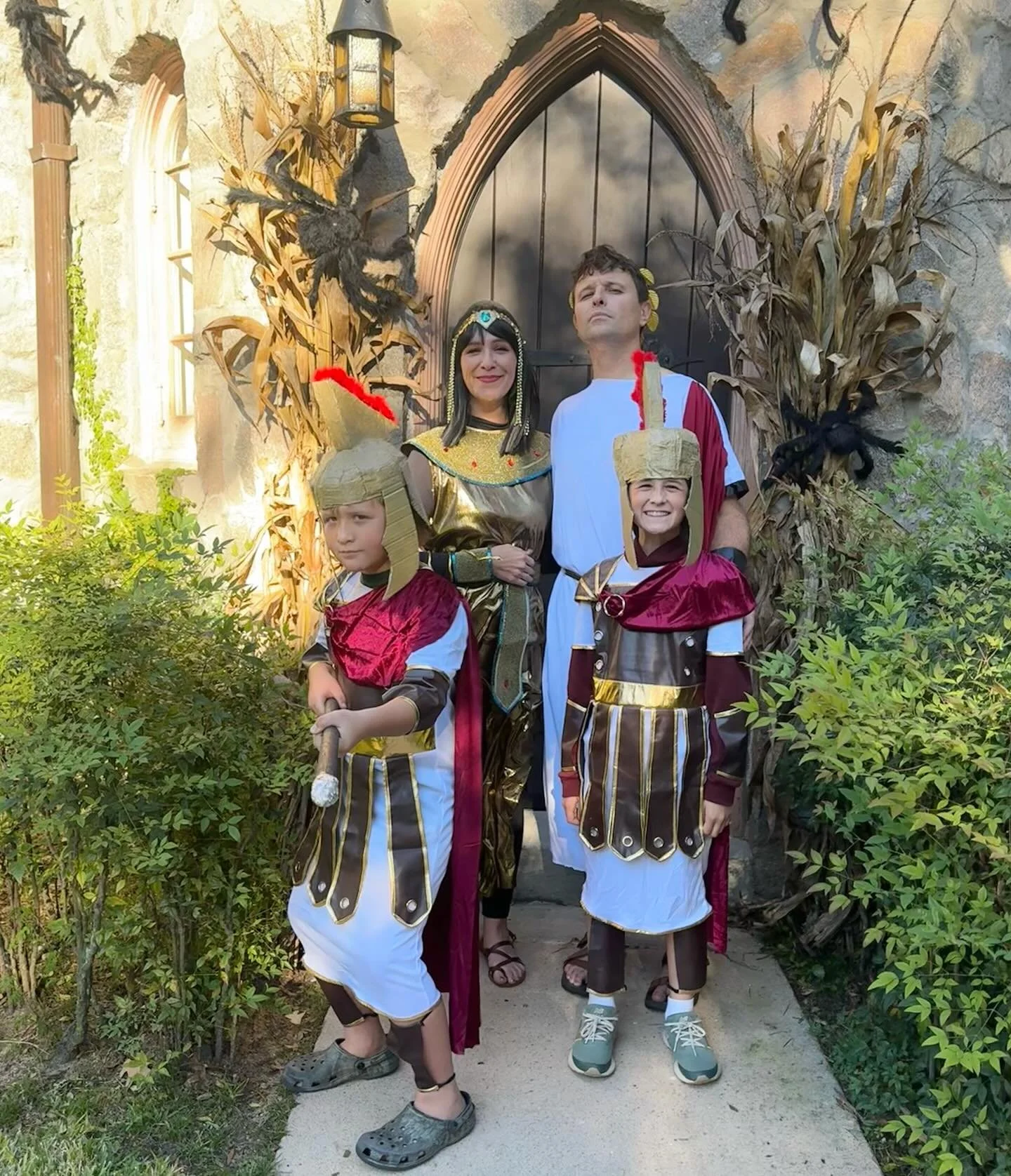Rome wasn&rsquo;t built in a day- but these Roman guard helmets were when the Amazon order didn&rsquo;t come through {shout out to @jimrizourke}

Halloween 2025 | Roman Guards, Mark Antony + Cleopatra