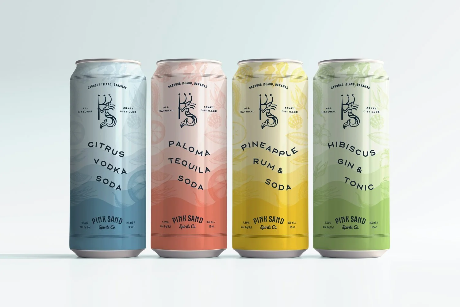 Ocean-Inspired Branding for Craft Spirits Company
