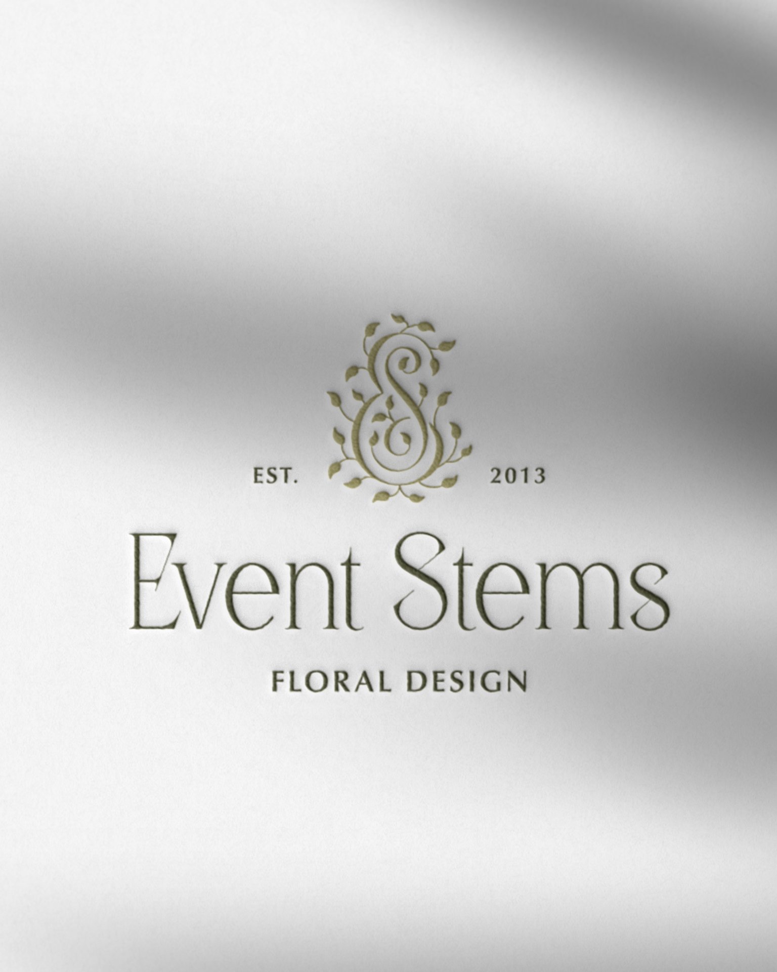 Event Stems logo by Creme with an easy-to-read, yet interesting, type treatment