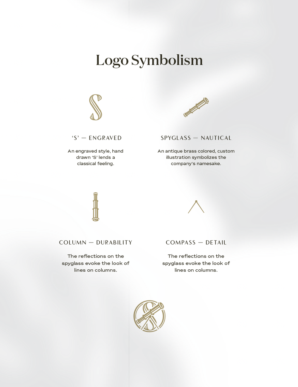 Spyglass Construction logo symbolism