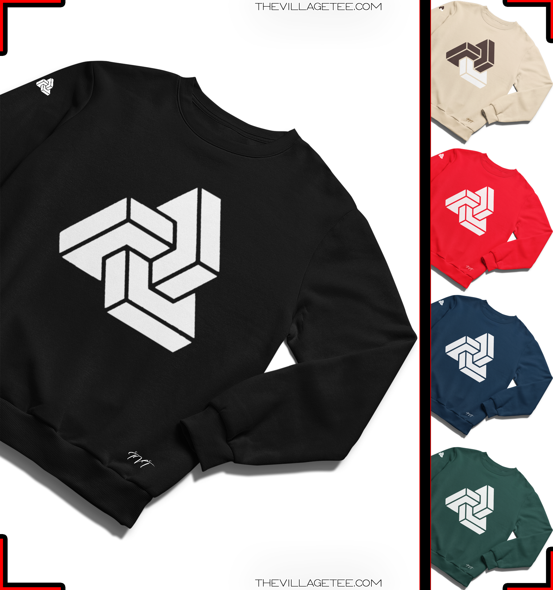 SWEATSHIRT MOCKUP OF A CUSTOMIZE GEO SHAPE WITH A FOLDED SLEEVE ON A TRANSPARENT SURFACE BACKDROP.png