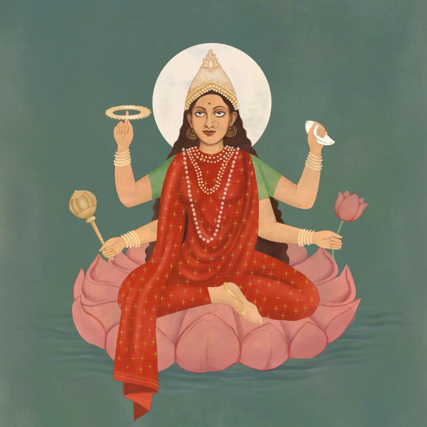 Today is the final day of Caitra Navarātri, celebration of the Goddess or Devī that takes place in the Spring season. On each of the nine days of this celebration, a different form of the Goddess is invoked. On the ninth day, known as Navamī in Sansk