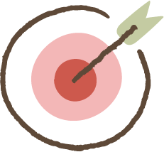 A target with an arrow hitting the center.