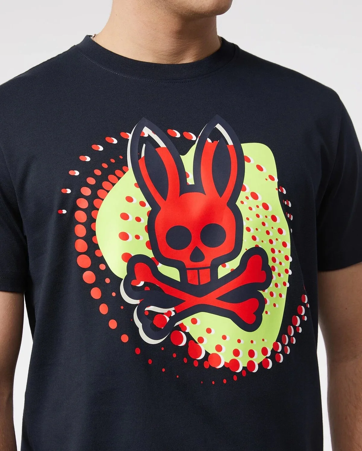 【値下げ】PSYCHO BUNNY illustration by LOVECA Psycho Bunny Hurell Graphic T, Navy — Ikon Shop