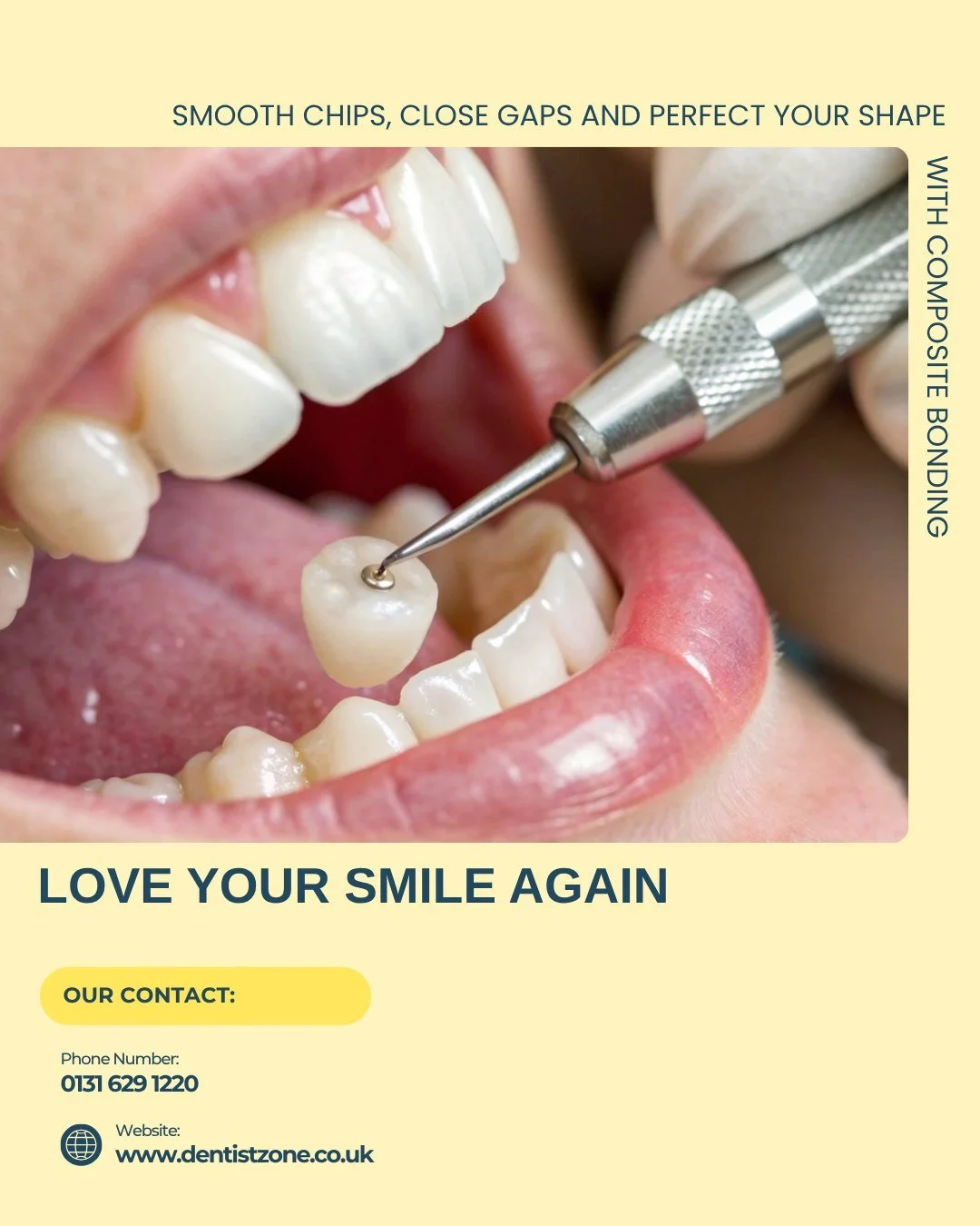 Small changes can make a big difference. Composite bonding can smooth chips, close gaps, and reshape your teeth for a natural, confident smile! All in one appointment!
This quick, minimally invasive treatment is perfect for:
 ✅ Repairing minor chips