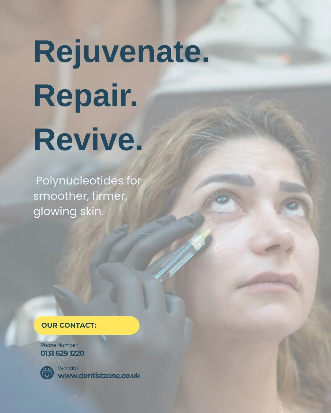 Introducing Polynucleotides 💧
Discover the new era of skin rejuvenation. Polynucleotides are advanced injectable skin boosters that stimulate your skin’s natural regeneration. Improving texture, tone, and firmness from within.
✨ Helps to:
 &