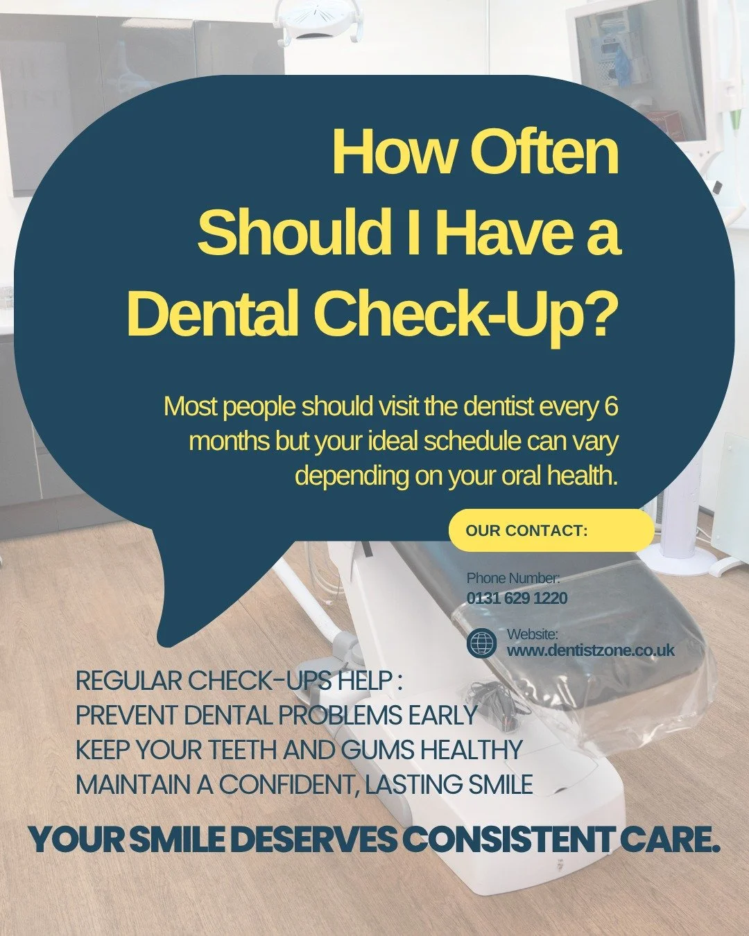 How often should you see your dentist?

For most patients, a check-up every 6 months is ideal, but your dentist may recommend a different schedule depending on your individual needs.

Regular visits mean fewer surprises, healthier gums, and a smile t
