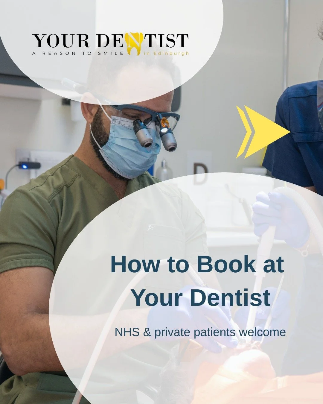 Booking your dental appointment at Your Dentist is quick and straightforward.

We welcome both NHS and private patients, including students, and our team is always happy to explain your options and availability.

To book, click the link in our bio or