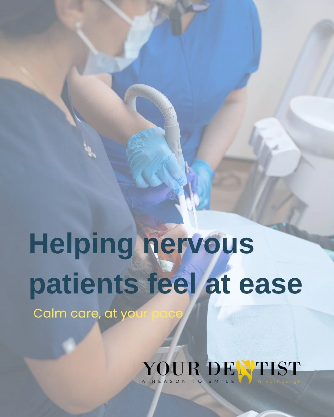 We understand that visiting the dentist can feel daunting and that&rsquo;s okay.

At Your Dentist, we take a gentle, patient-first approach, listening to your concerns and adapting your care to make you feel as comfortable and in control as possible.