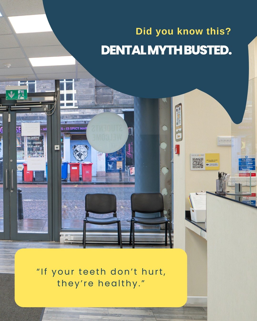 Did you know this? 👇

Many people think that if their teeth don&rsquo;t hurt, everything must be fine.

But the truth is, dental problems don&rsquo;t always cause pain in the early stages. Gum disease, decay and even infections can develop quietly.
