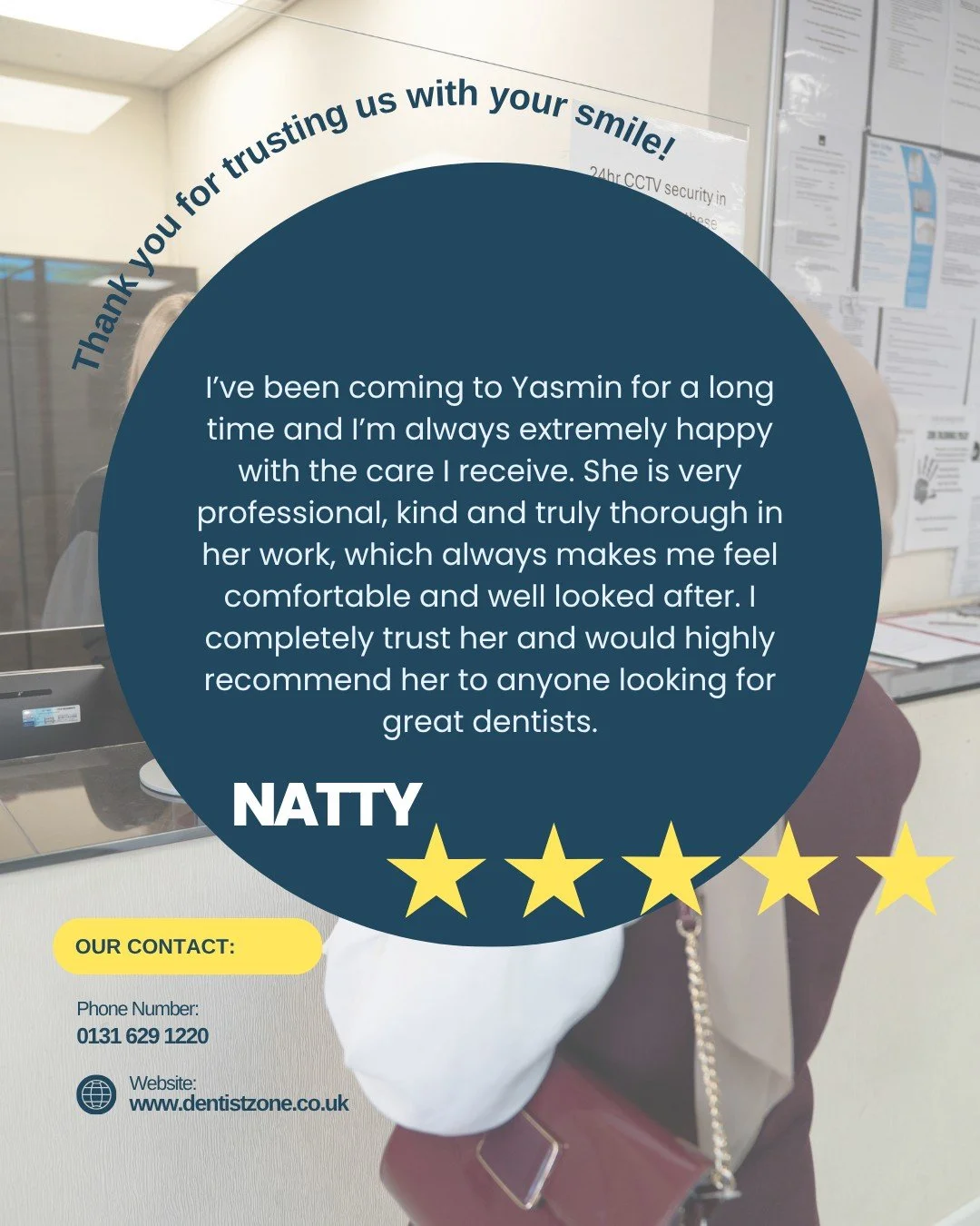 Thank you so much for your kind words, Natty 🤍

It means a lot to hear that you feel comfortable, cared for and supported throughout your visits with Dr Yasmin.

Creating a calm, trusting environment is something we truly prioritise, so feedback lik