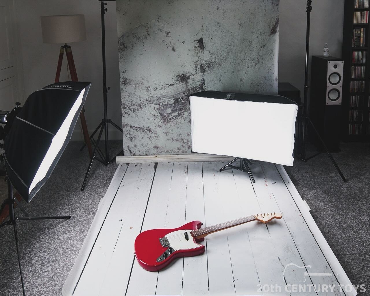 BTS. If you&rsquo;ve ever been curious about how we photograph our guitars here&rsquo;s the usual set up. This is set up to render as much clarity and detail as possible for online listings, but there are lots of different ways to shoot guitars, so i