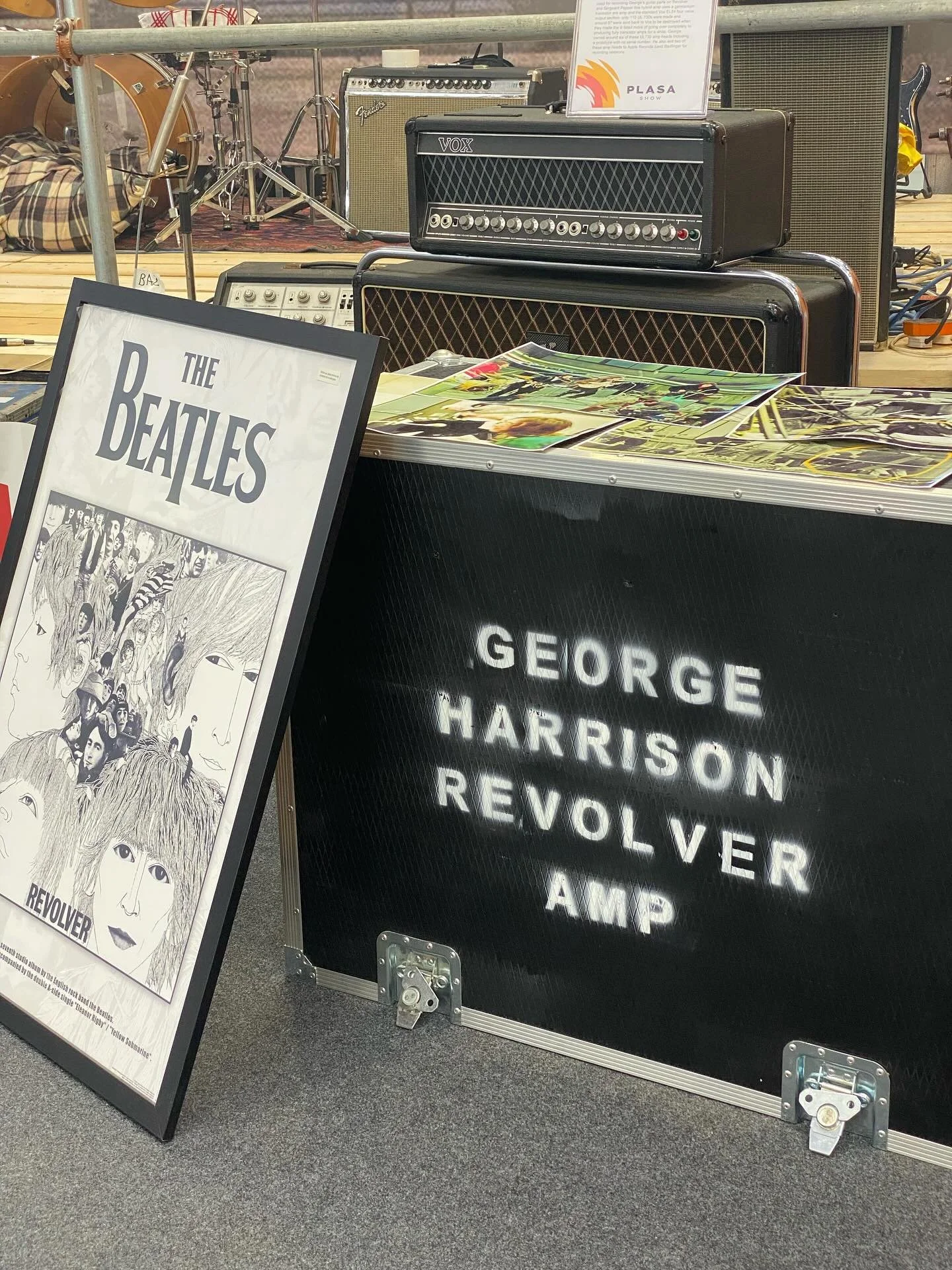 George Harrison&rsquo;s Revolver era Vox UL730 on display at the PLASA show at Olympia. How many of you would like to let this one loose in the studio? Unfortunately it&rsquo;s a bit too big to fit in my bag 😉
.
www.20thcenturytoys.co
.
#voxamps #be