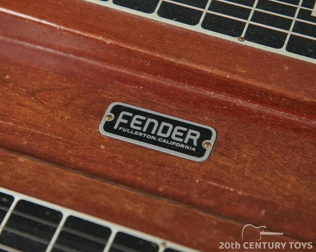 Here’s something a bit different and something you don’t see very often. It’s a 1951 Fender Dual Professional Lap Steel. It’s all there and comes with the original tweed case. More details on the website.
.
www.20thcenturytoys