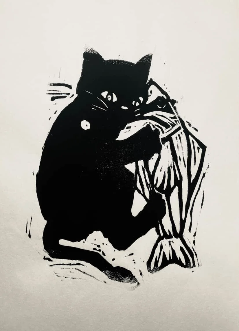In its claws