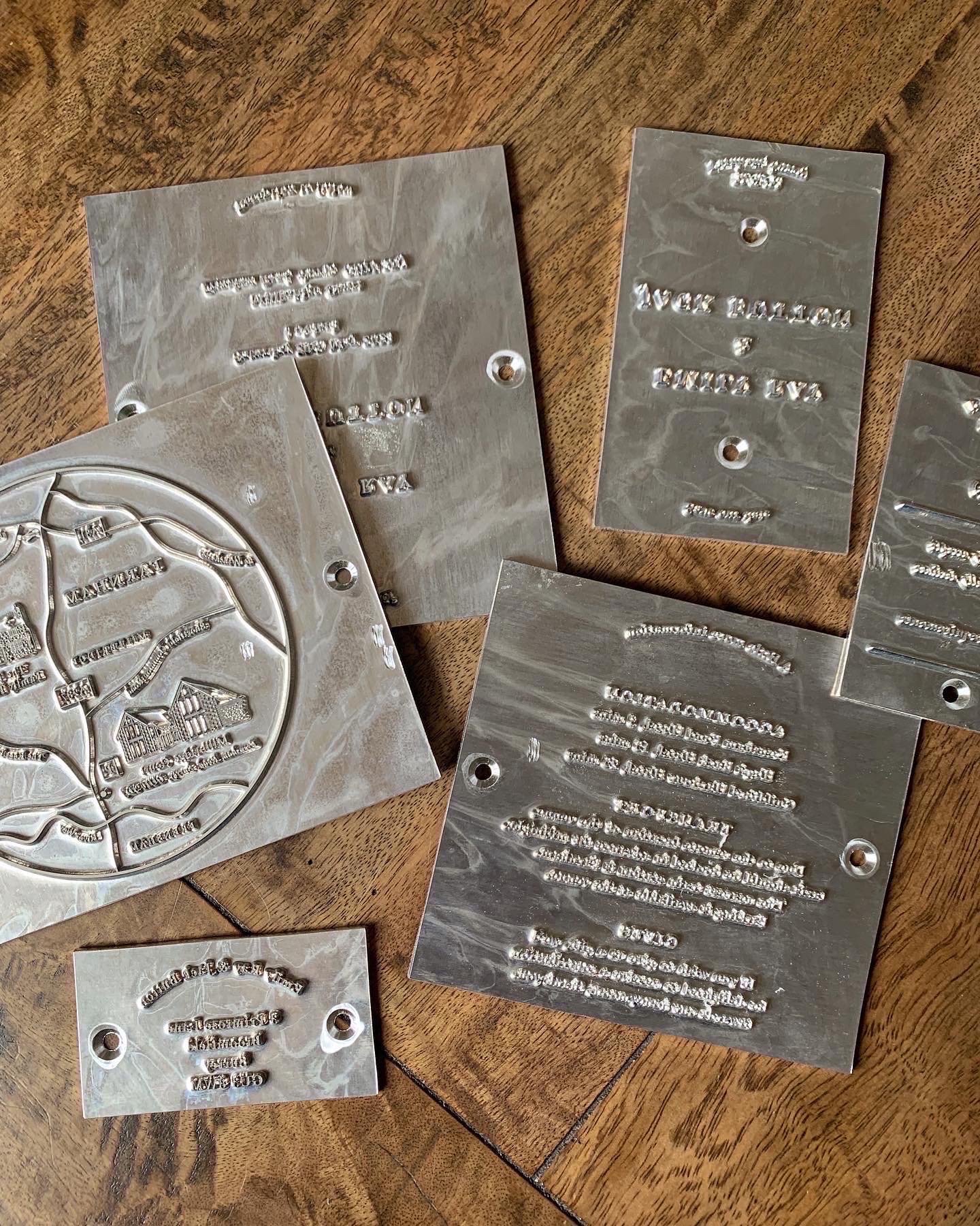 Metal Plates for the Edith Collection