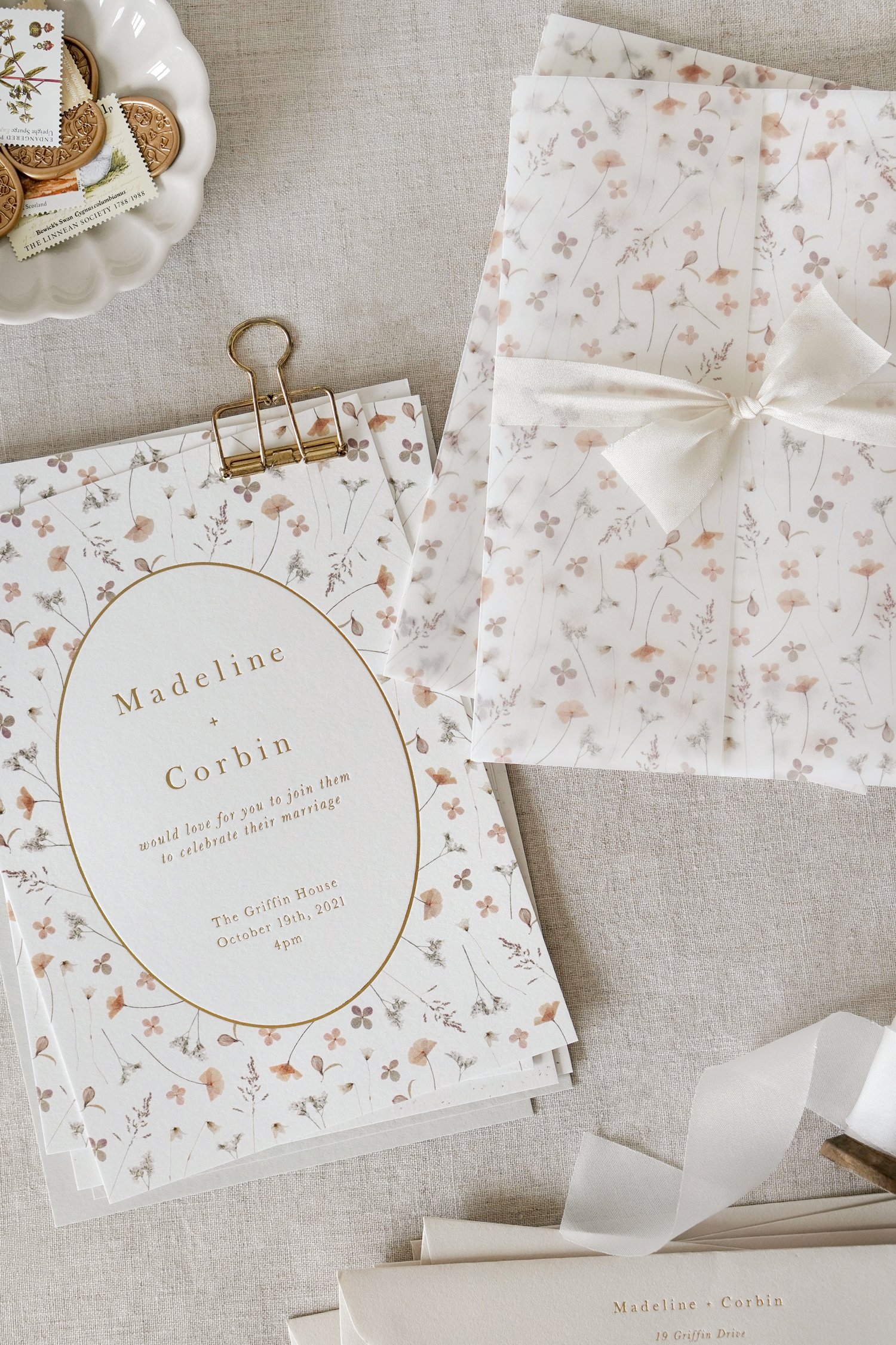 Vintage-inspired wedding stationery collection