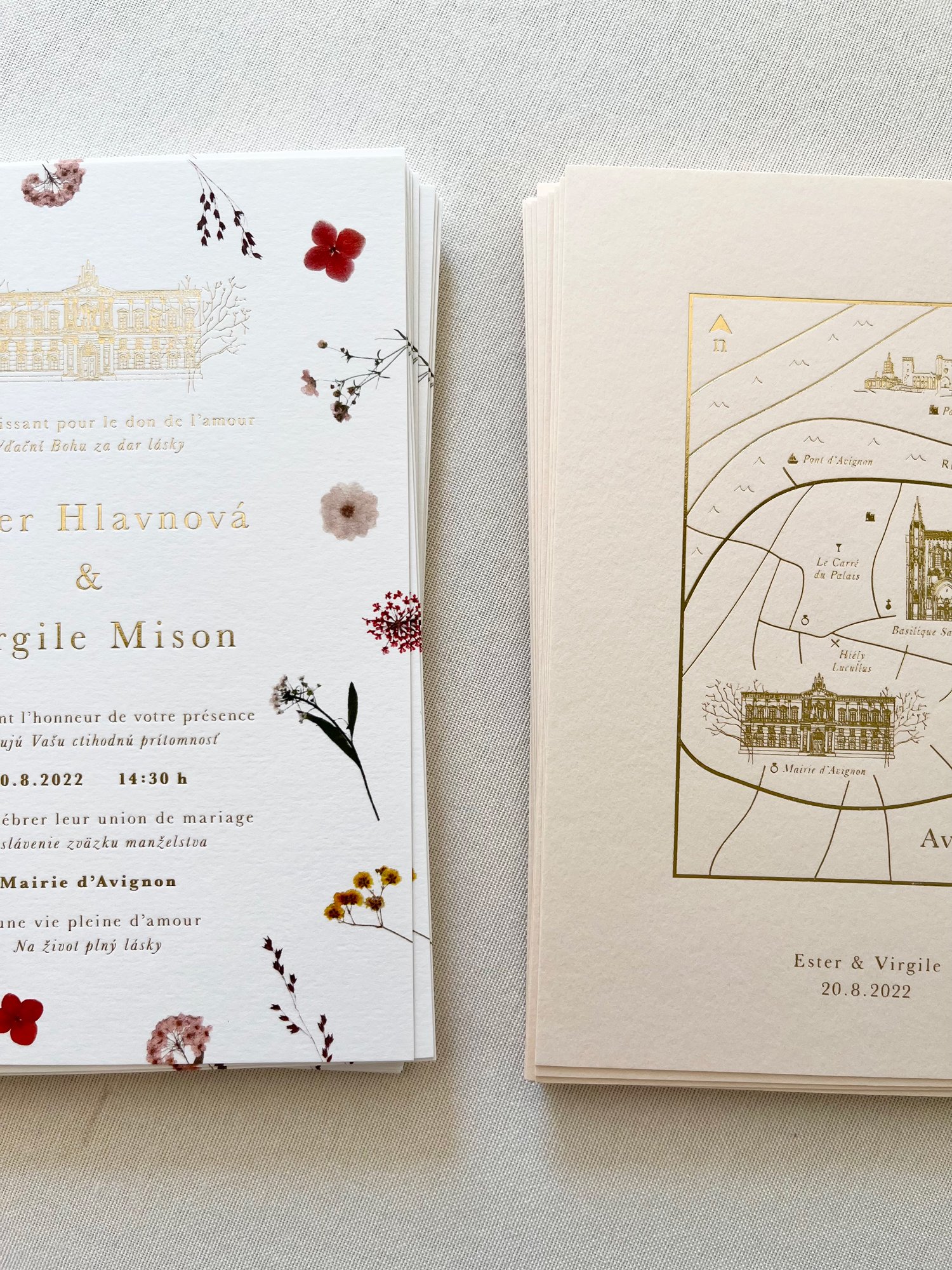 Multi-lingual wedding invitations