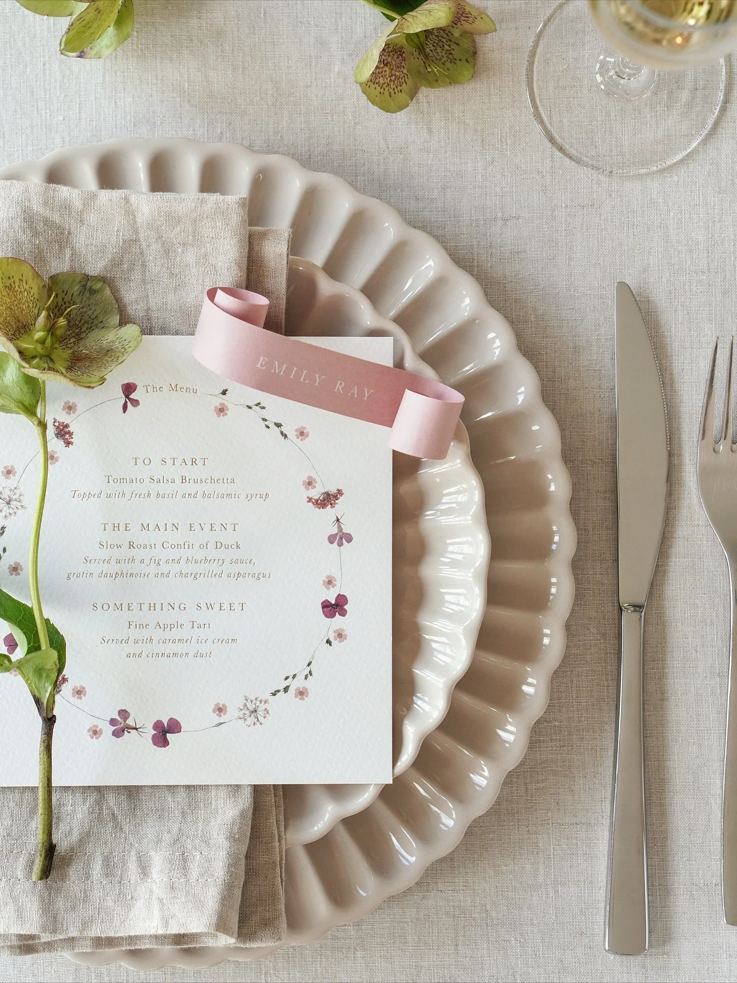 The detail doesn&rsquo;t stop after your invitations, as I also create beautiful stationery and signage for your big day itself. From table numbers to door hangers and menus to your all-important thank you cards, each design detail will match for a p