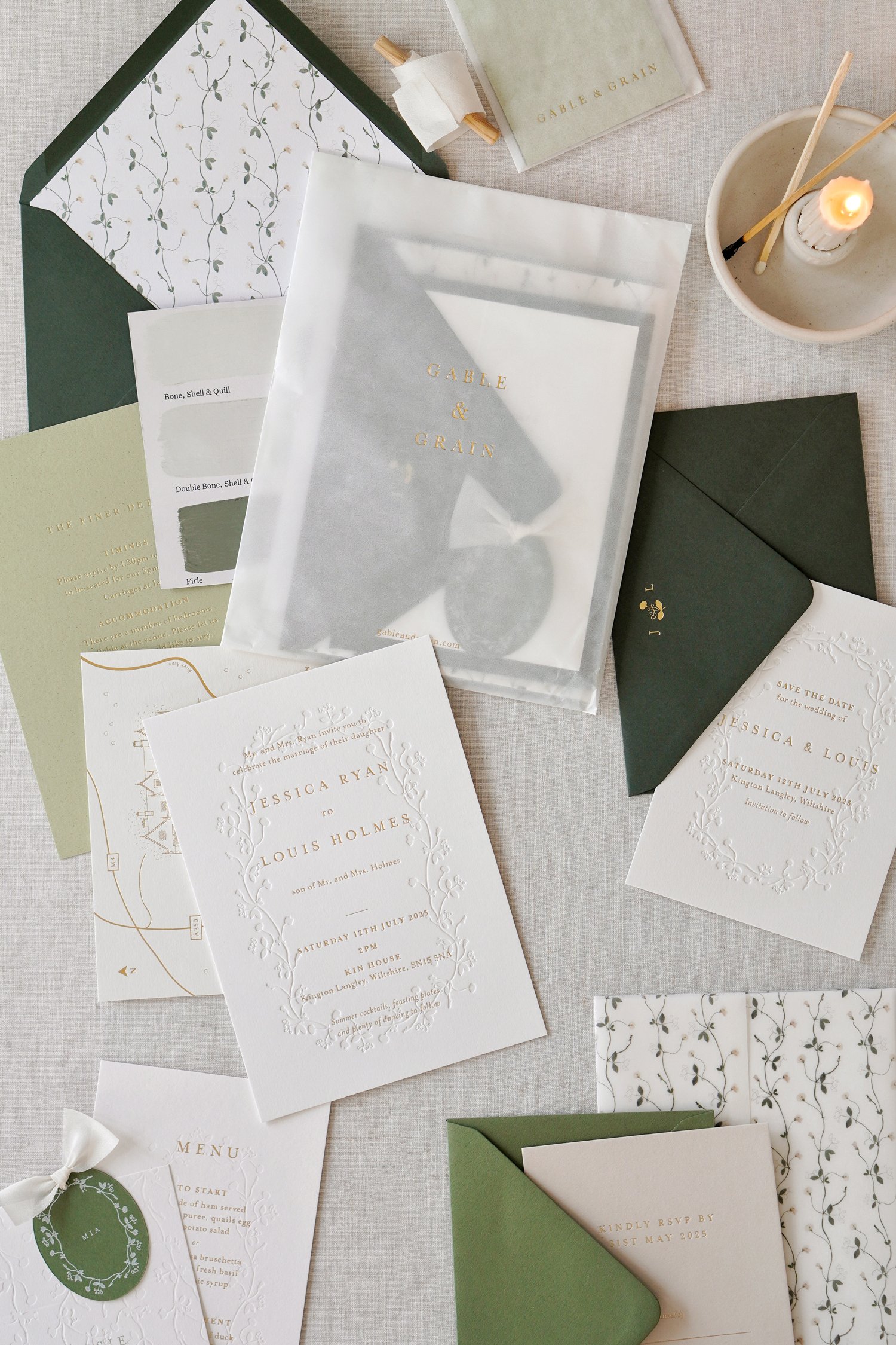 Frances Wedding Stationery Sample Pack