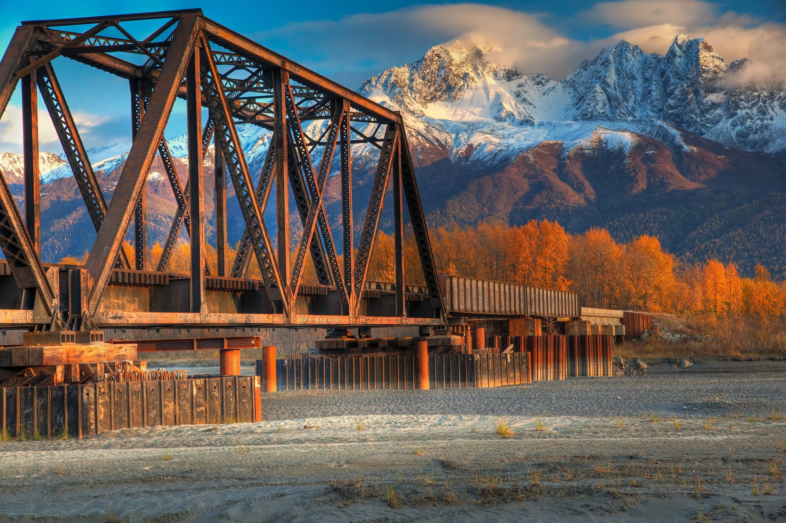 Scenic view of Wasilla, Alaska with mountain backdrop in the Mat-Su Valley