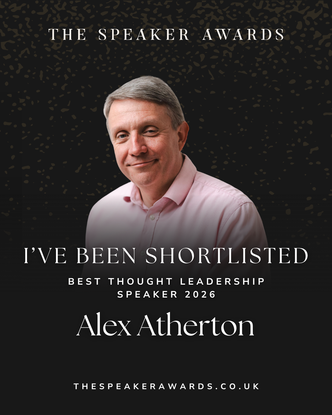 Alex Atherton - nominated for Thought Leadership speaker of the year 2026