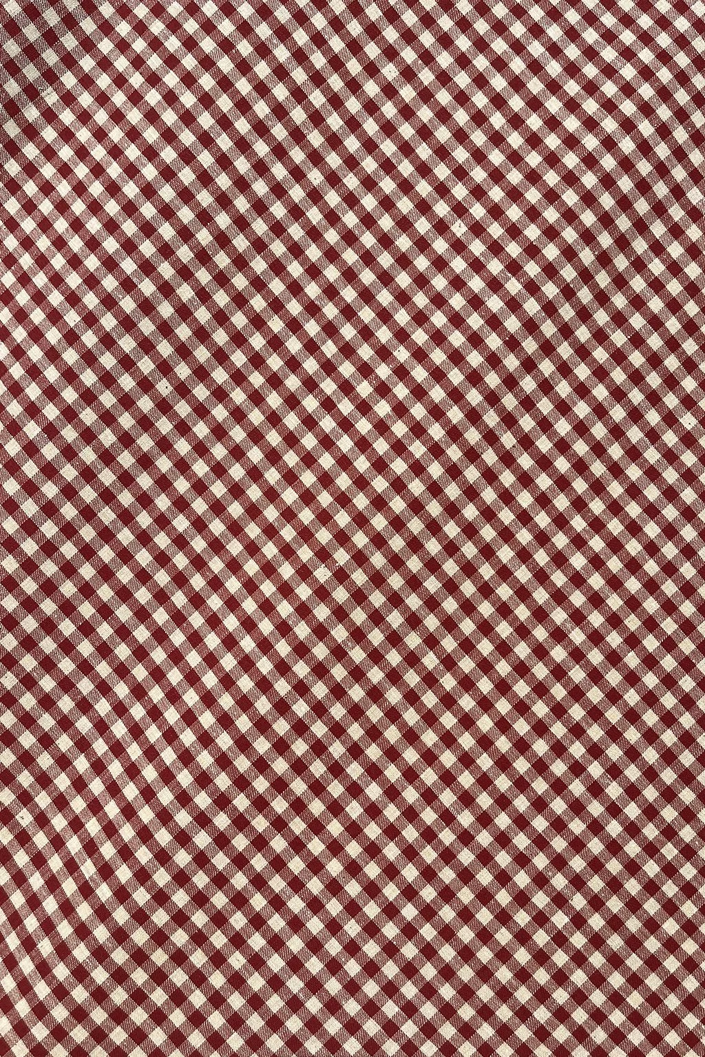 Italian cotton gingham in sand beige and red7.jpg