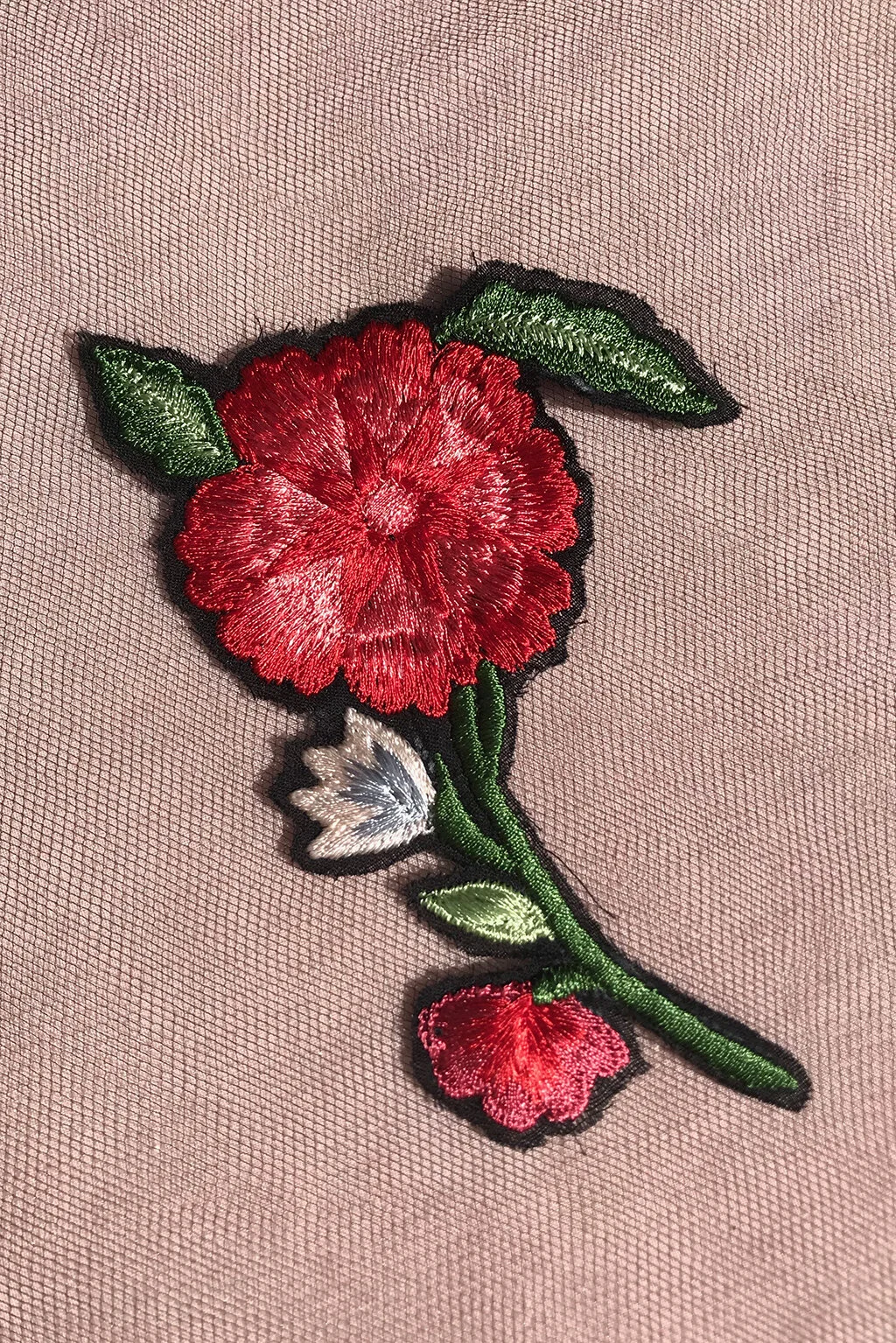 Embroidered patch - rose x set of 2