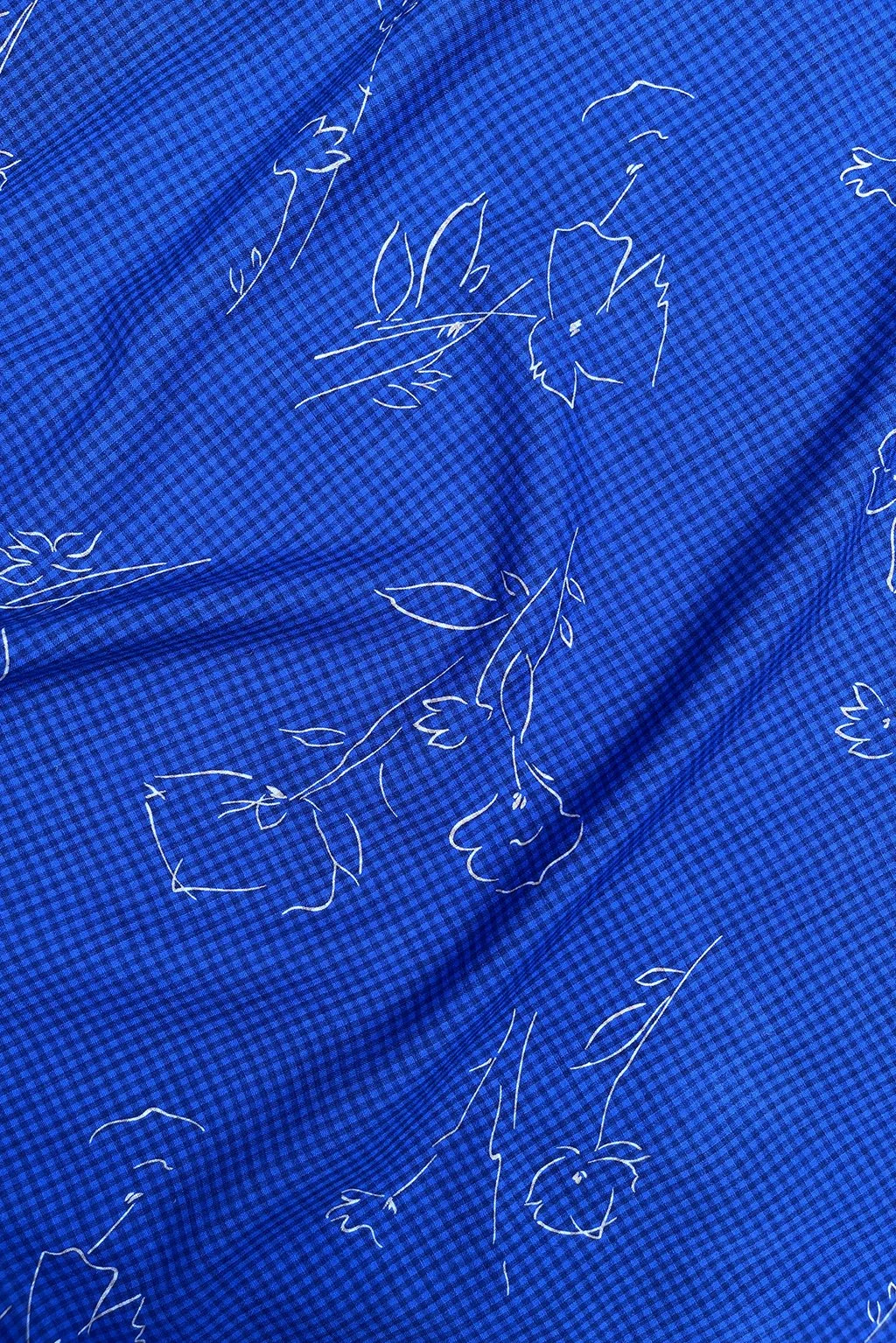 wool gingham in cobalt blue with overprinted flowers b.jpg