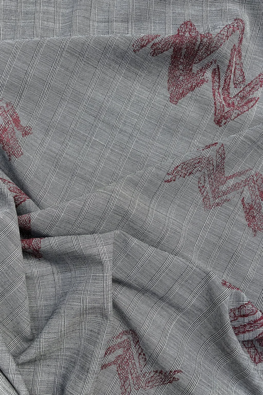 Italian fine wool in micro stripe with an abstract overprint in burgundy12.jpg