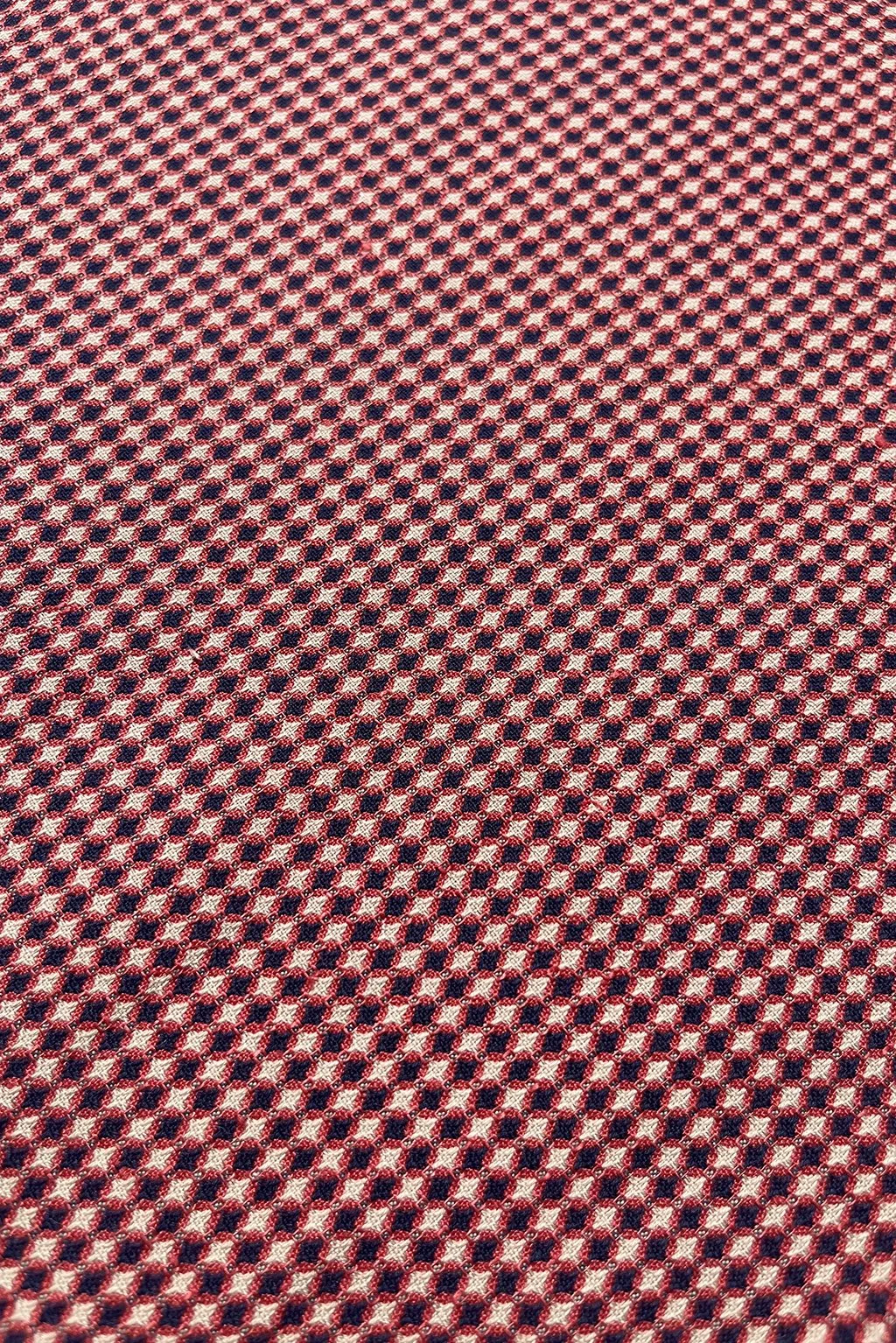 Linen blend jacquard in red, beige and navy mini diamond2.jpg