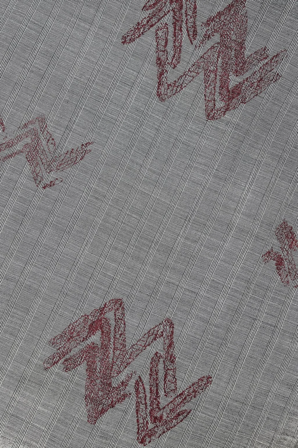 Italian fine wool in micro stripe with an abstract overprint in burgundy3.jpg