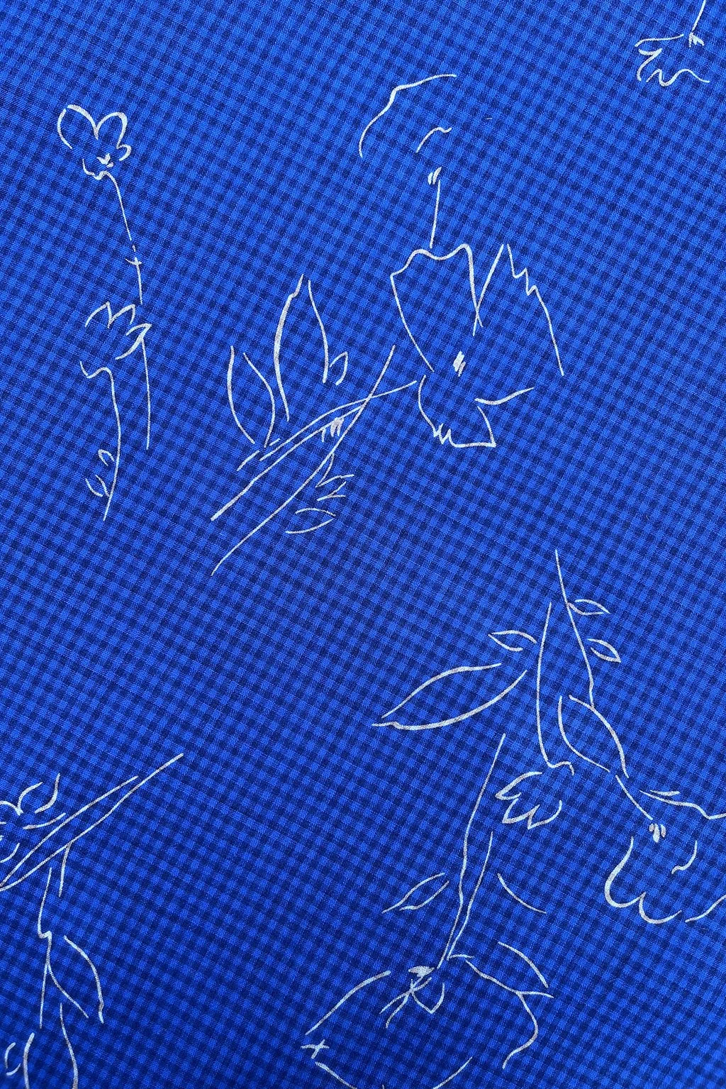 wool gingham in cobalt blue with overprinted flowers3.jpg