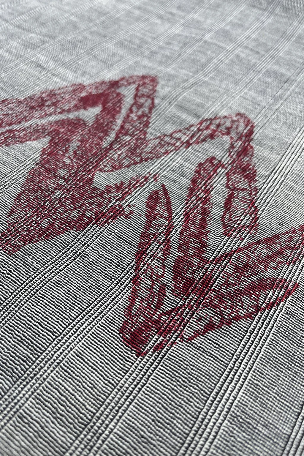 Italian fine wool in micro stripe with an abstract overprint in burgundy11.jpg