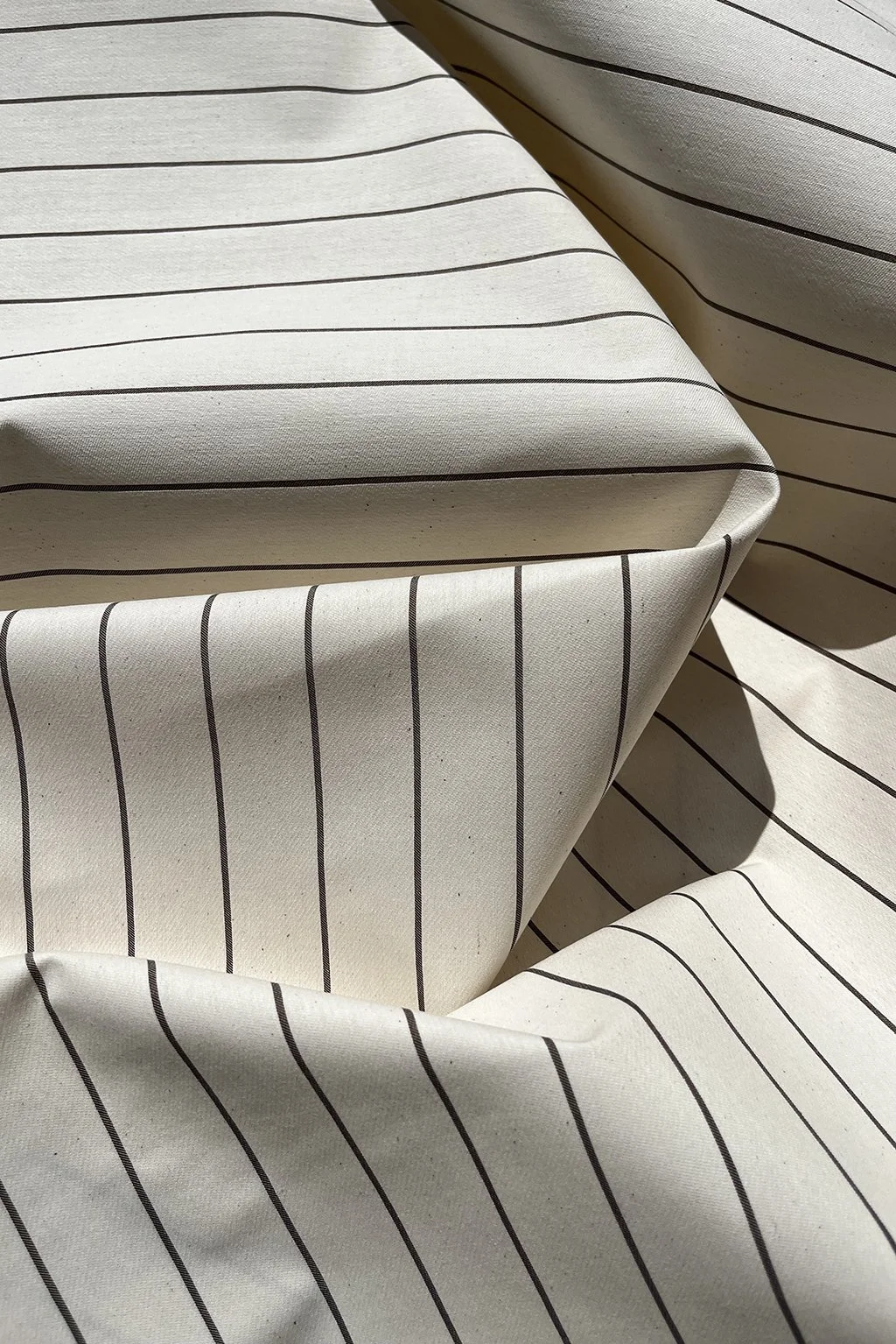 Cotton blend twill in ecru stripe5.jpg