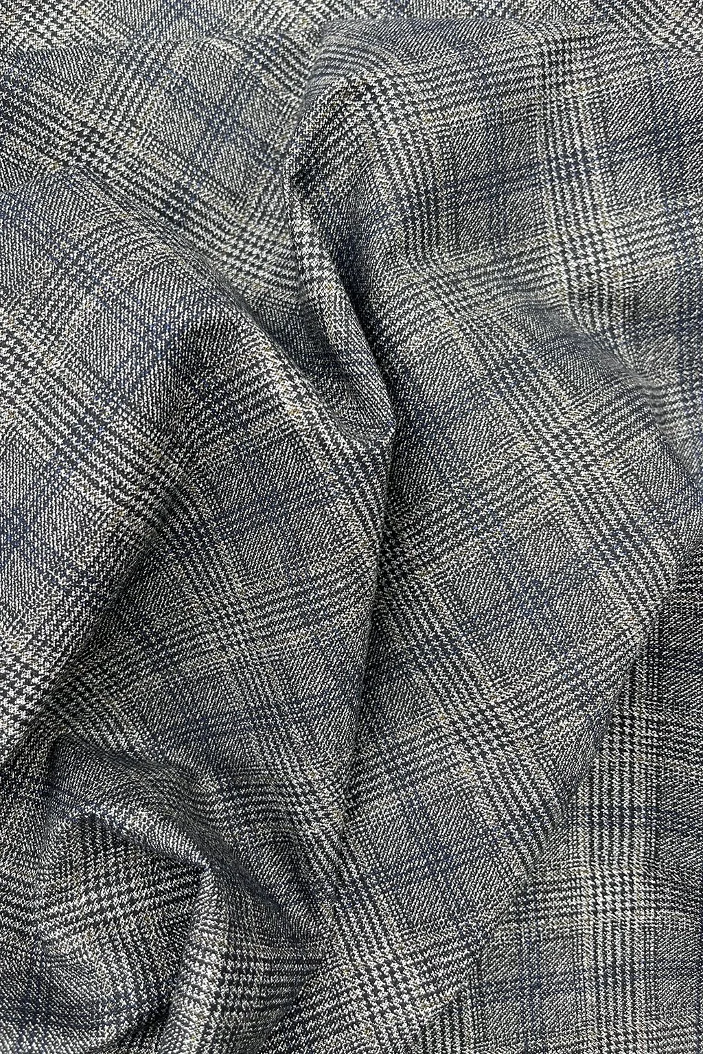 French jersey in subtle grey check