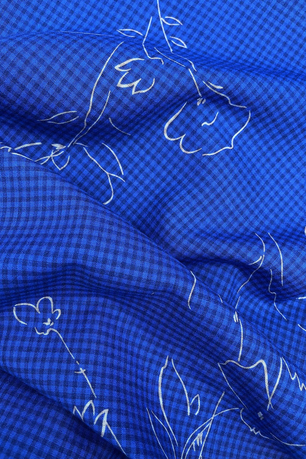wool gingham in cobalt blue with overprinted flowers7.jpg