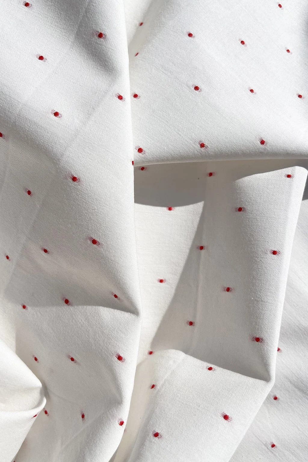 french cotton with woven red dot4.jpg