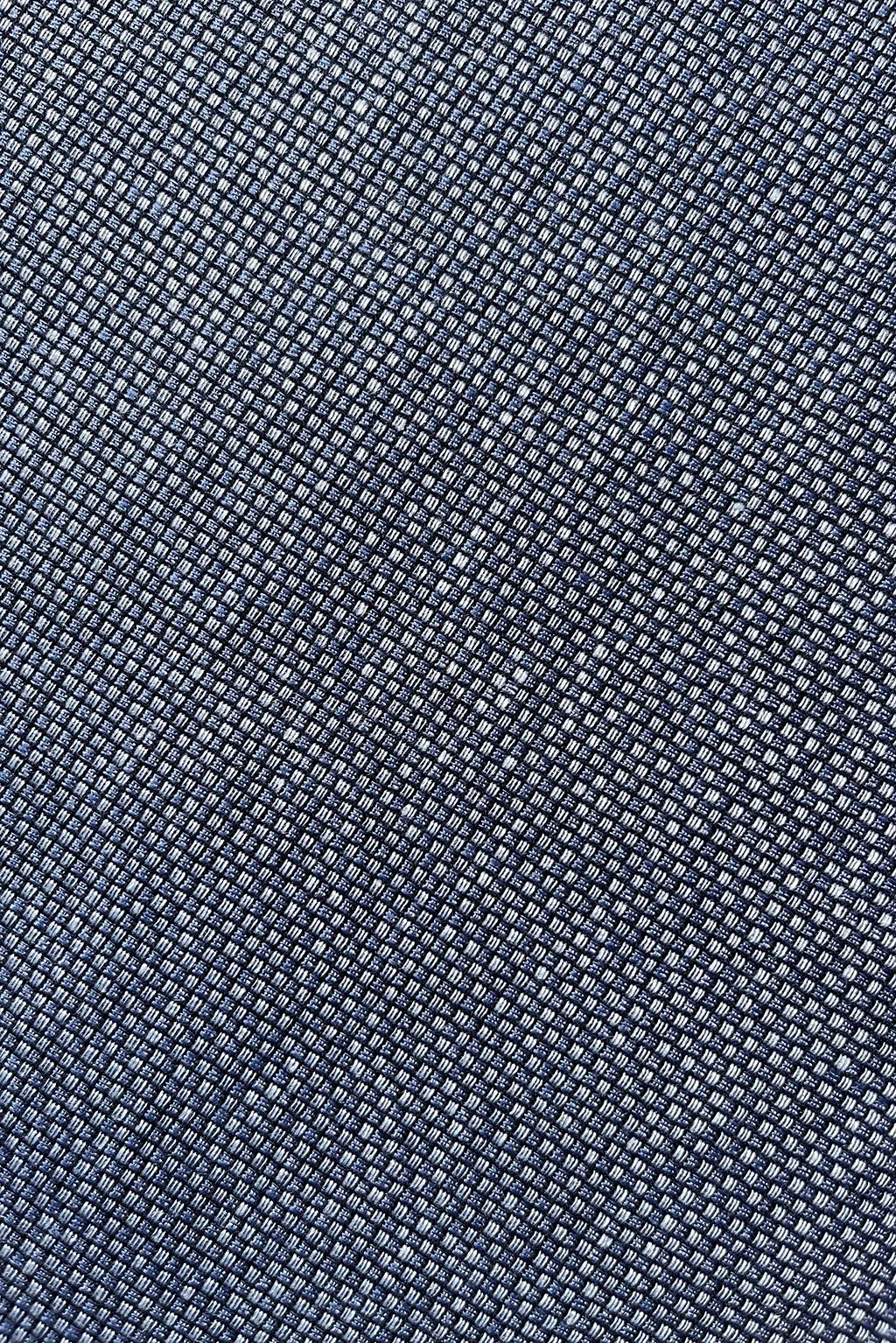 Italian Linen:Cotton blend woven mini-check in midnight blue2.jpg
