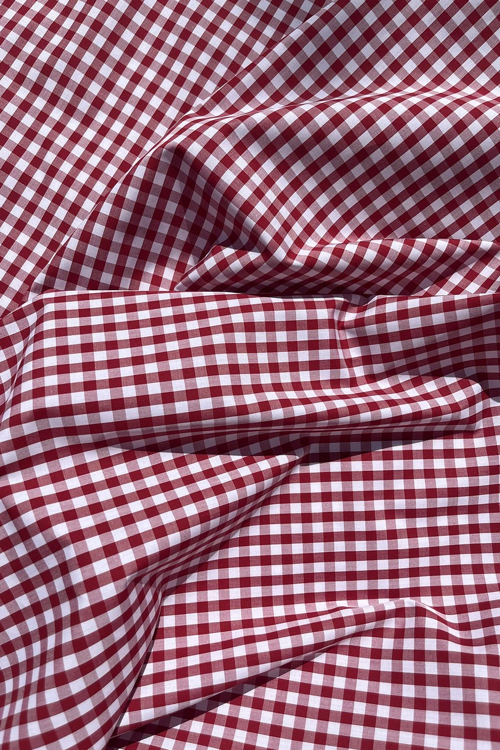 Italian Cotton gingham in red and white3.jpg