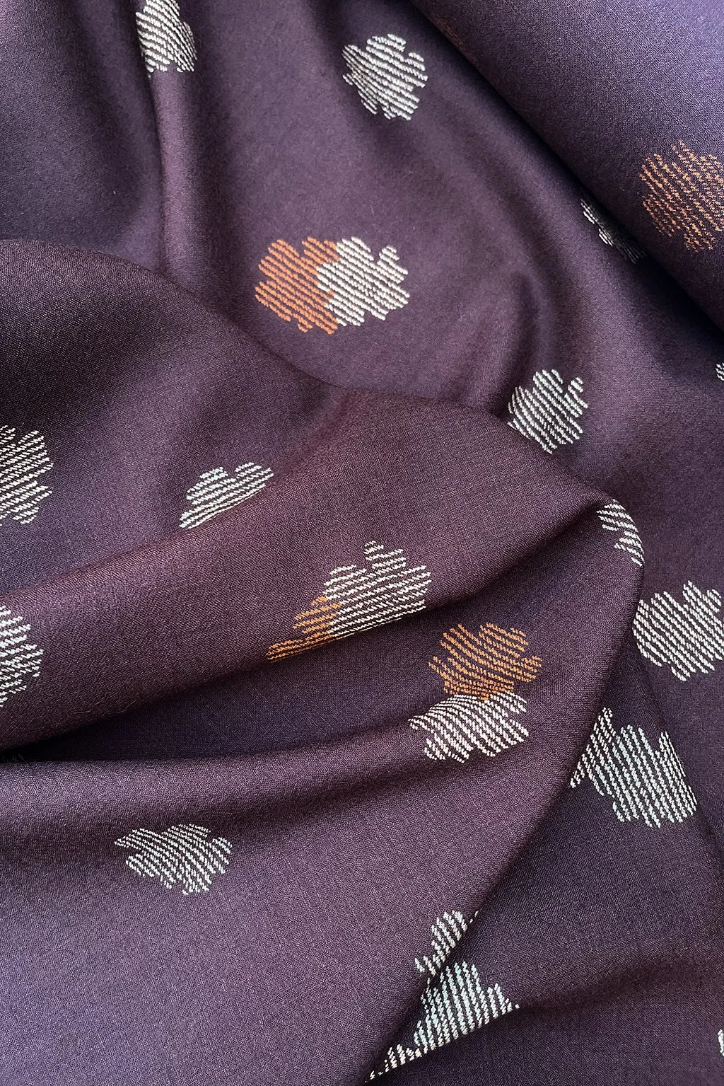 superfine wool in brown with floral pattern4.jpg
