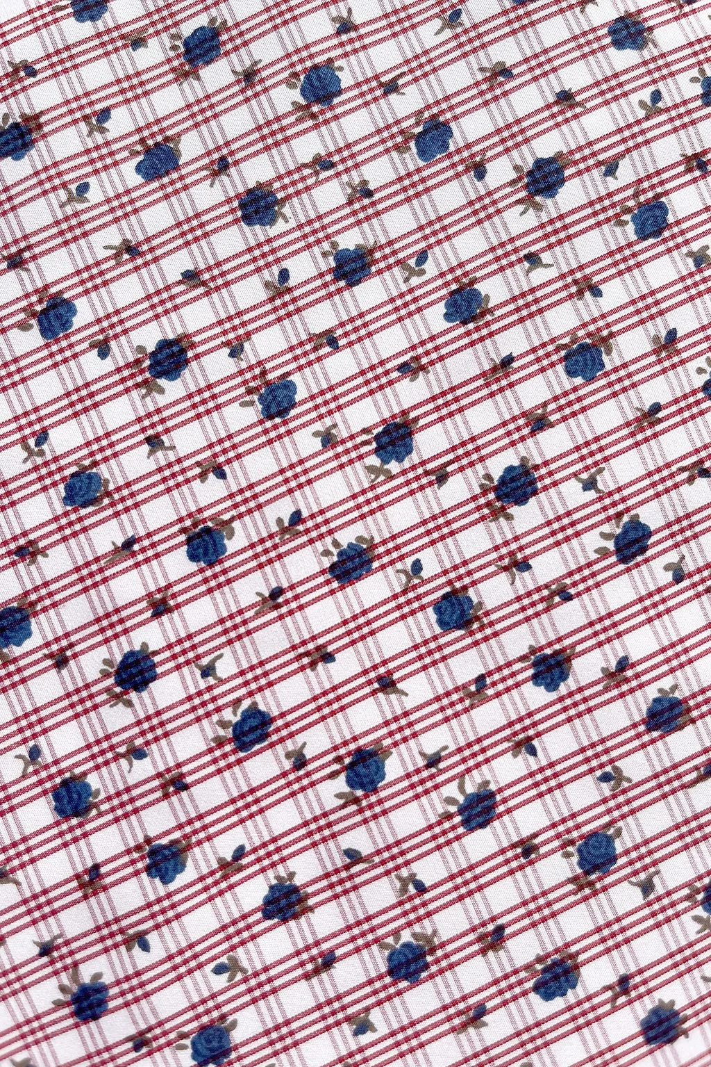 italian cotton with check and blue rose print.jpg
