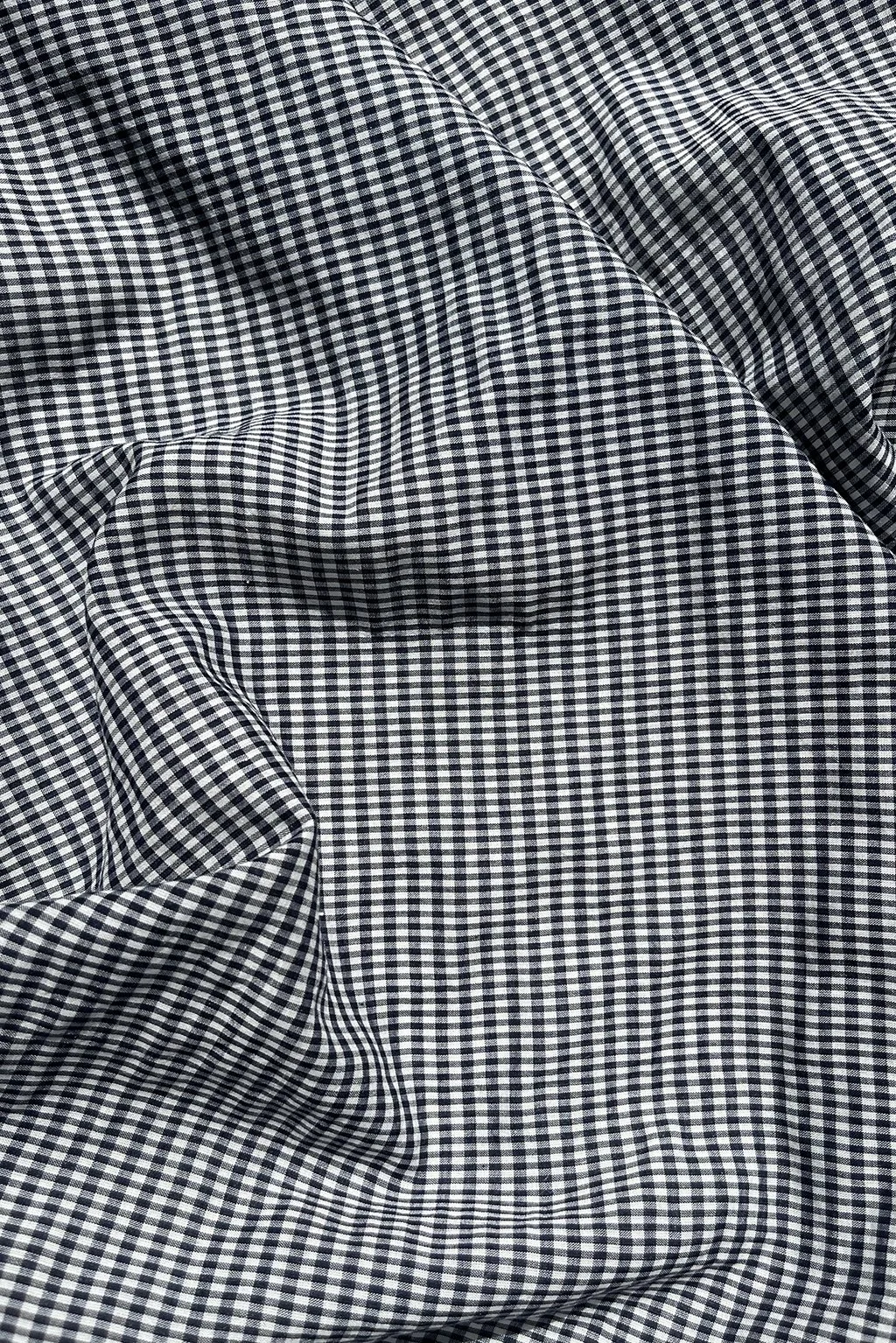 Mini gingham cotton:rayon voile in navy and white8.jpg