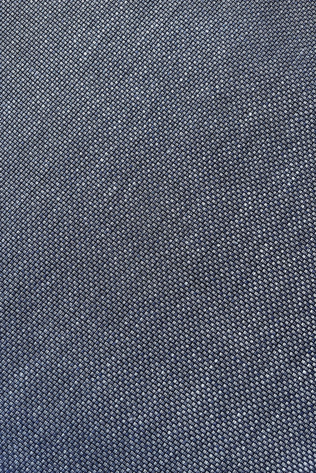 Italian Linen:Cotton blend woven mini-check in midnight blue1.jpg